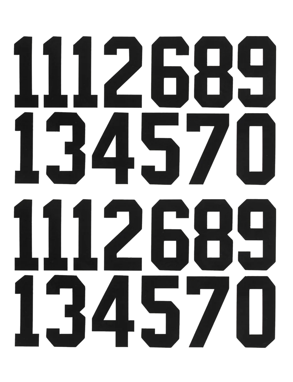 (B3) Gridiron Grip - Helmet Number Decals / Stickers
