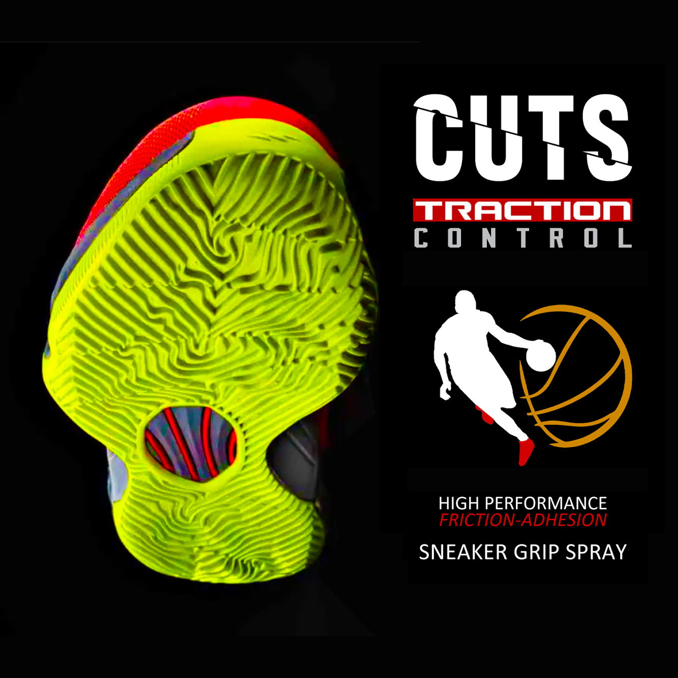 A3) Cuts - Traction Control Sneaker Grip Spray – Gridiron Grip